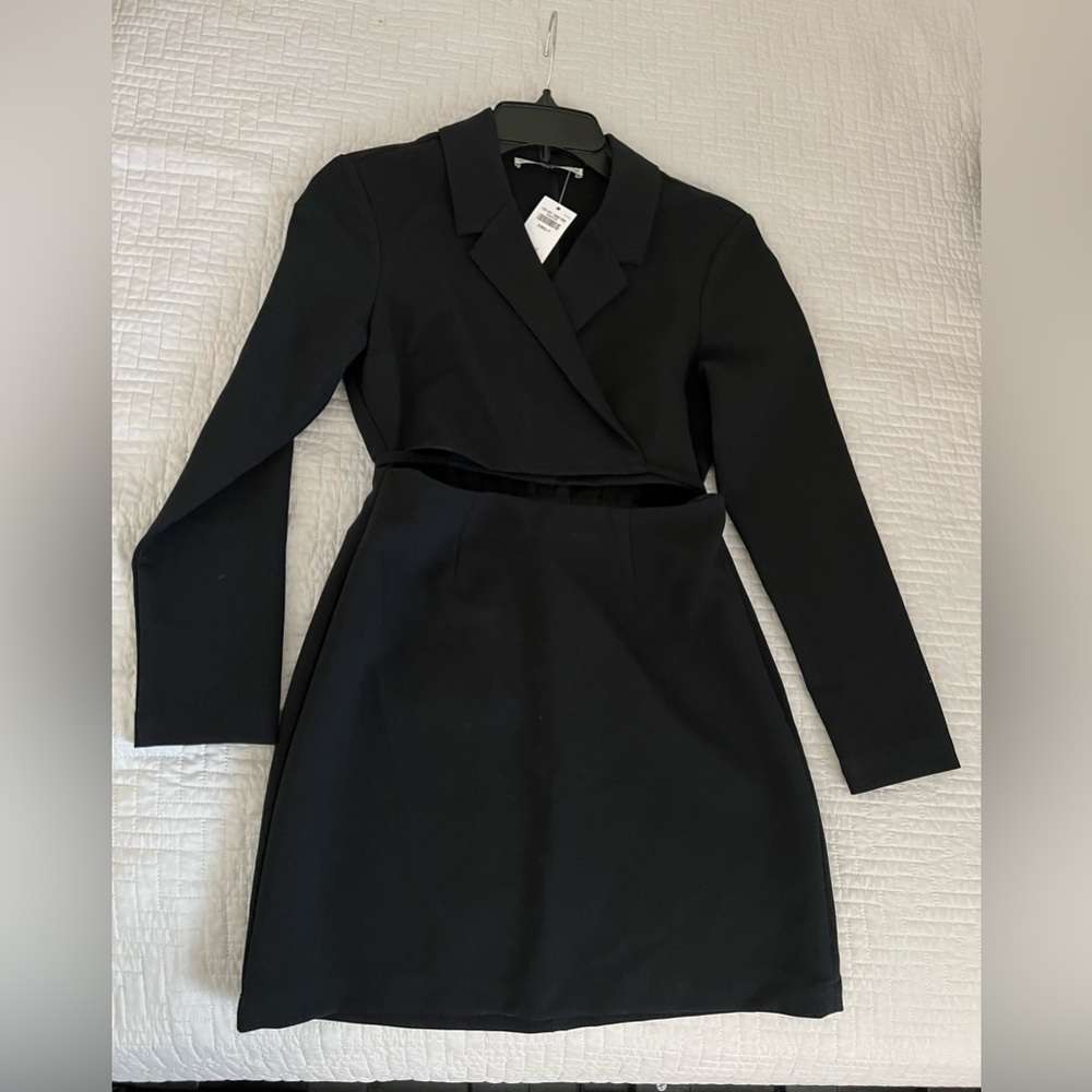 Abercrombie & Fitch Wrap-Front Cutout Blazer Dress